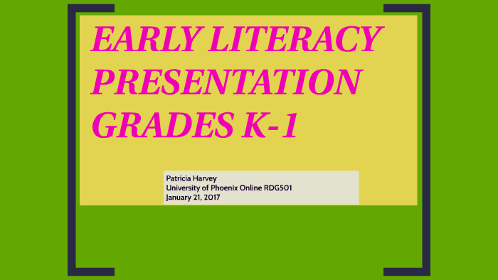 Early Literacy Presentation by Patricia Harvey on Prezi