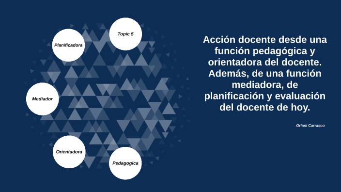 Acción Docente Desde Una Función Pedagógica Y Orientadora Función Mediadora De Planificación Y 0597