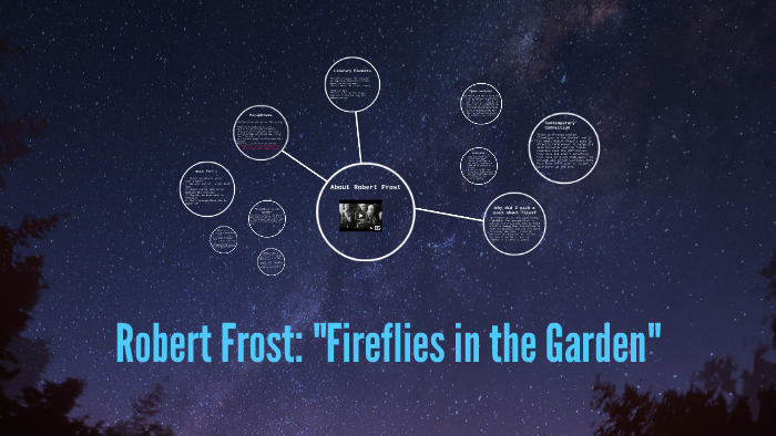 Robert Frost Quot Fireflies In The Garden Quot By Audrey
