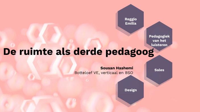 De ruimte als derde pedagoog by Sousan Hashemi on Prezi