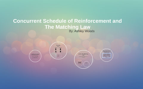 Concurrent Schedule of Reinforcement and The Matching Law by Ashley