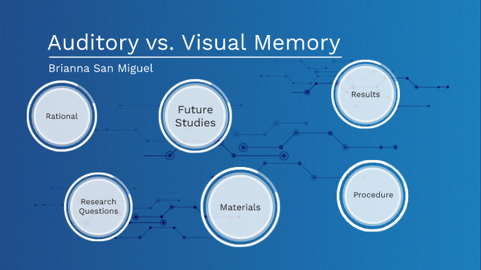 auditory vs visual memory experiments