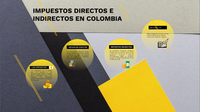 IMPUESTOS DIRECTOS E INDIRECTOS EN COLOMBIA by Mayra Alejandra Jaimes
