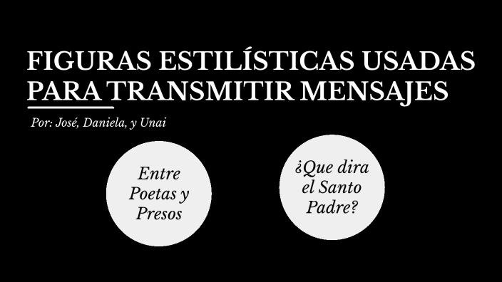 Figuras estilísticas usados para transmitir mensajes by José Castillo