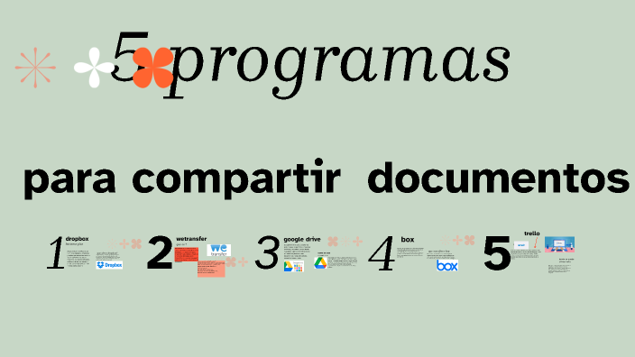 programas para compartir documentos by Roxana La que no abandona on Prezi