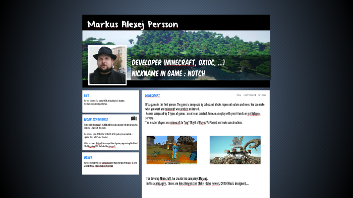 Markus Alexej Persson by Lilian Bodiguel on Prezi
