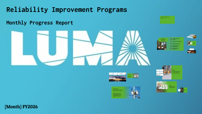 Reliability Improvement Programs – Monthly Progress Report by Edwin ...