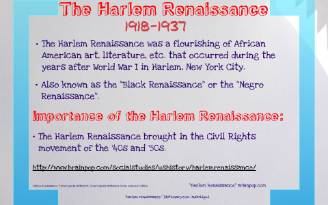 The Harlem Renaissance by Leyna Ruvola on Prezi