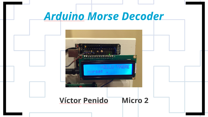 arduino morse decoder lcd