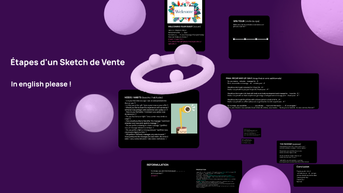 Étapes d'un Sketch de Vente by Sa Ro on Prezi