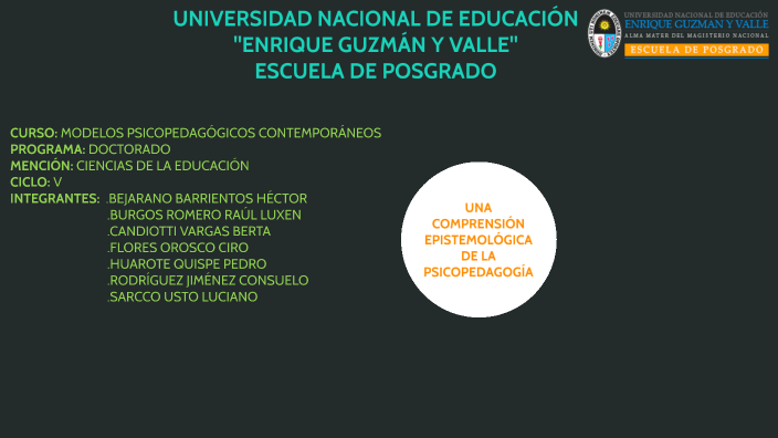 UNA COMPRENSIÓN EPISTEMOLÓGICA DE LA PSICOPEDAGOGÍA by RAUL LUXEN