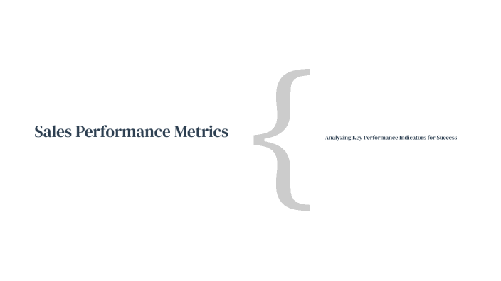 Sales Performance Metrics by Hazem Khaled on Prezi