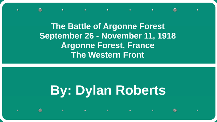 battle of argonne forest short summary