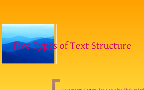 Five Types of Text Structure by Wendy Cooper on Prezi