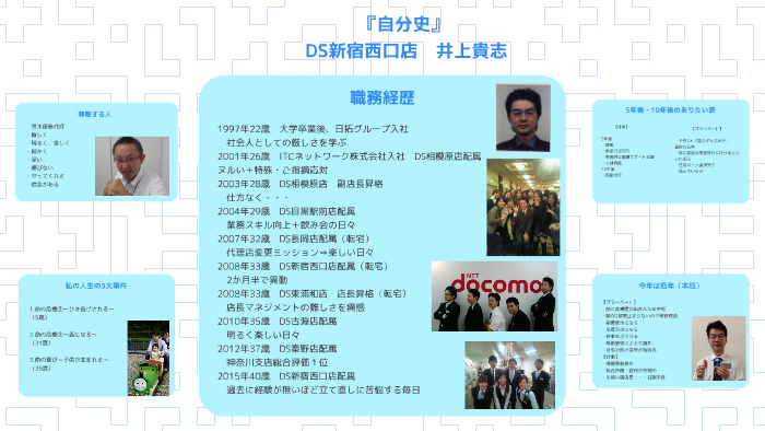 自分史 Ds新宿西口店 井上貴志 By 貴志 井上