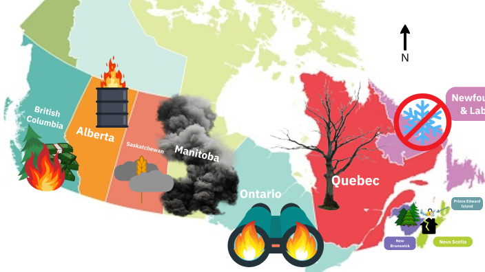 Canadian Wildfires 2023 Annotated Map by Jerry Huangfu on Prezi