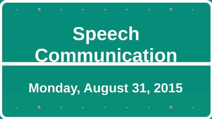 speech communication meaning in english