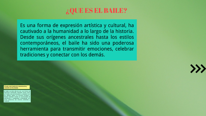 ¿QUE ES EL BAILE? by Genara riveracalle on Prezi