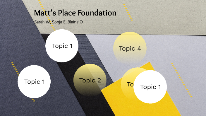 Matt's Place Foundation by SARAH WOODFORD on Prezi