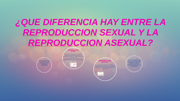 ¿QUE DIFERENCIA HAY ENTRE LA REPRODUCCION SEXUAL Y LA REPRODUCCION ...