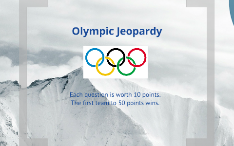 Olympic Jeopardy by Katheryn Gordon