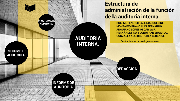 estructura de administración de la función de la auditoria interna by