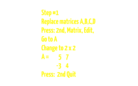 Matrix Graphing Calculator Activity by Kathleen Mecham on Prezi