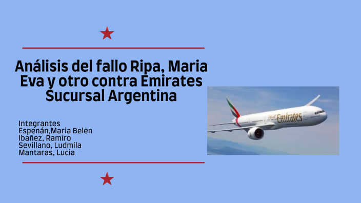 Análisis del fallo Ripa, Maria Eva y otro contra Emirates Sucursal ...