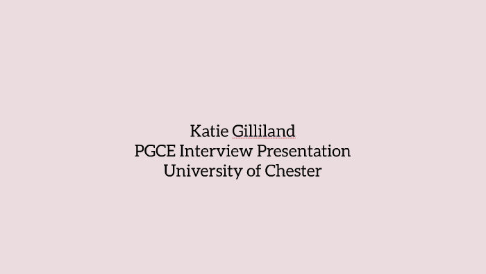 presentation for pgce interview