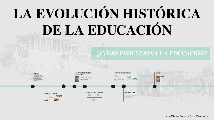 LA EVOLUCIÓN HISTÓRICA DE LA EDUCACIÓN by Iona Olivera Toneu on Prezi