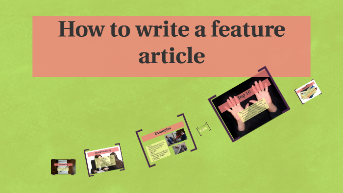 how to write feature article pdf