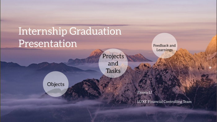 Internship Graduation Presentation by Emma Lee on Prezi