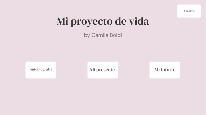 Mi proyecto de vida by Camila Boidi on Prezi
