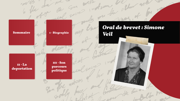 Orale de Brevet Simone Veil by priciana sb on Prezi