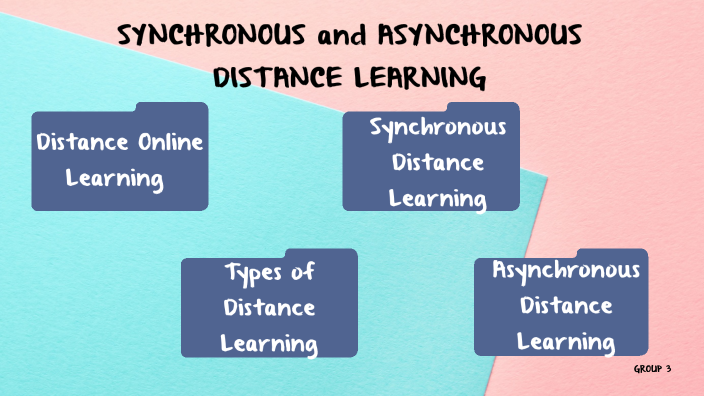 Synchronous and Asynchronous Distance Learning by maria faith gamayot ...
