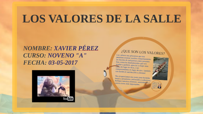 LOS VALORES DE LA SALLE by Xavier Pérez