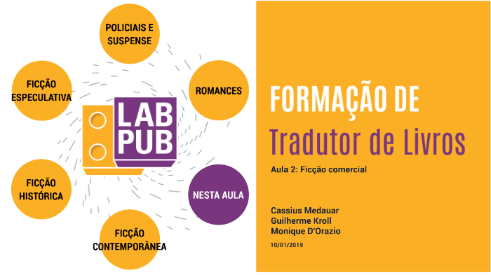 Formação de Tradutor de Livros  Aula 2: Ficção comercial by LabPUB EAD