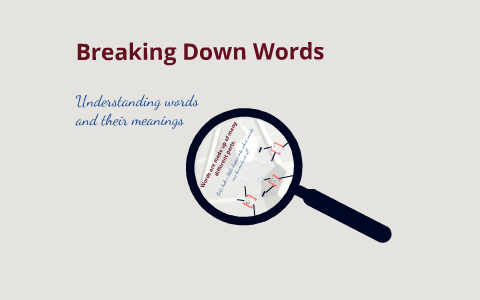 break down meaning