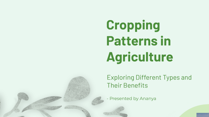Cropping Patterns in Agriculture by Ananya A J on Prezi