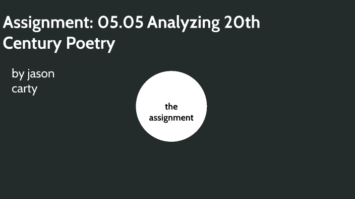 Analyzing 20th Century Poetry by Wiicrowd on Prezi