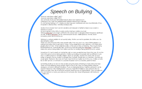 speech about bullying