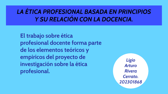 La Ética Profesional Basada En Principios Y Su RelaciÓn Con La Docencia By Arturo Rivera Cerrato 5065