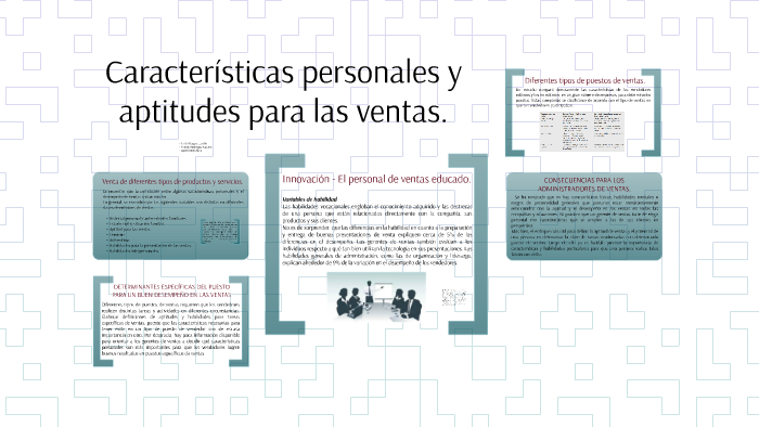 Características personales y aptitudes para las ventas. by on Prezi