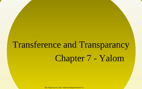 Transference And Transparency By Eric Johnson On Prezi Next