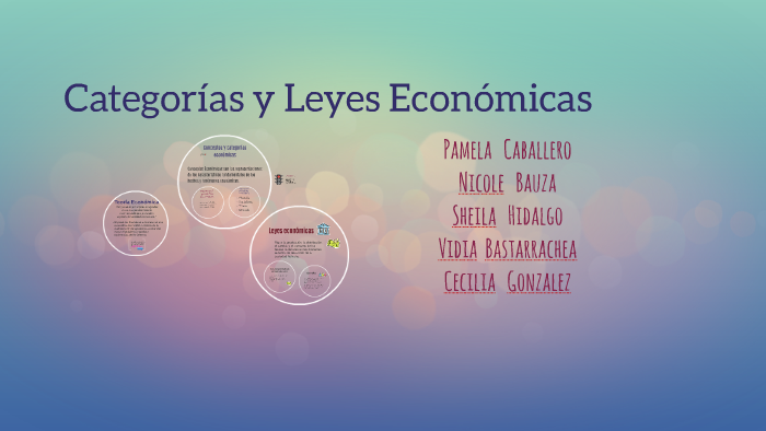 Categorías Y Leyes Económica By Nicole Bauzá On Prezi 6405