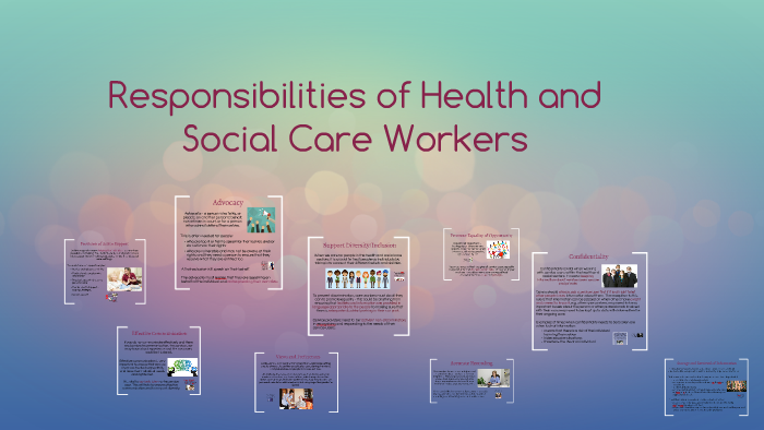 Responsibilities Of Health And Social Care Workers By Rachel Cini