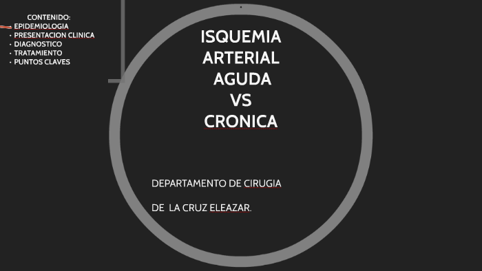 Isquemia Arterial Aguda Vs Cronica By Eleazar De La Cruz Prieto 7828
