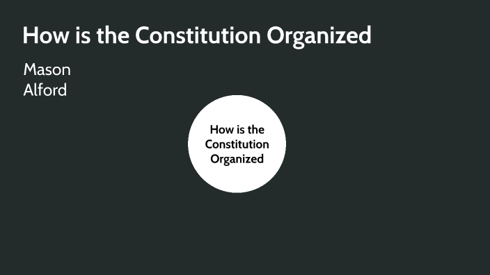 how-is-the-constitution-organized-by-mason-alford