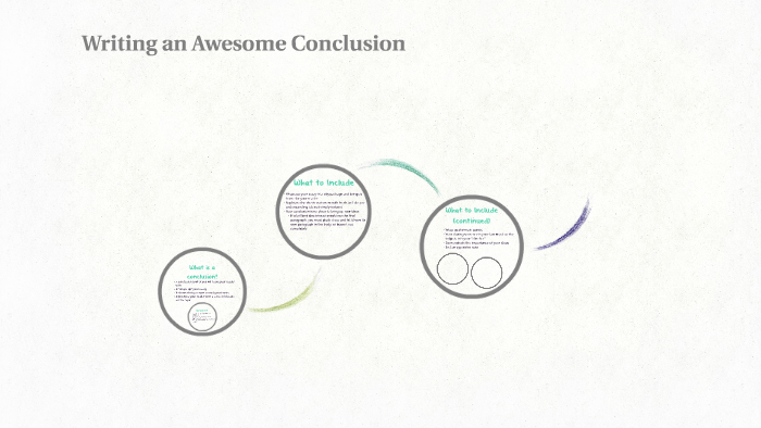 Writing an Awesome Conclusion by Bria Evans on Prezi