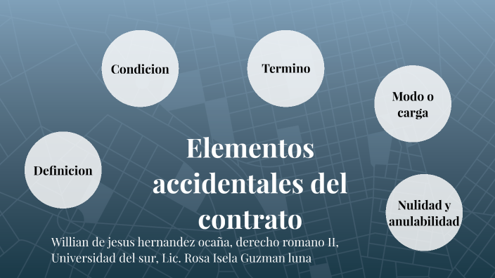 Elementos accidentales del contrato by Willian Hrz Ocaña on Prezi
